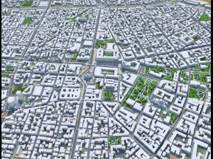 Sofia Downtown city Bulgaria 8km 3D Model