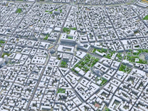 Sofia Downtown city Bulgaria 8km 3D Model