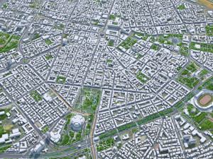 Sofia Downtown city Bulgaria 8km 3D Model