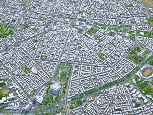 Sofia Downtown city Bulgaria 8km 3D Model