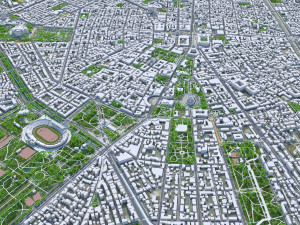 Sofia Downtown city Bulgaria 8km 3D Model