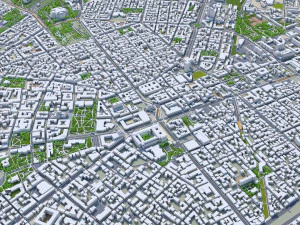 Sofia Downtown city Bulgaria 8km 3D Model