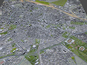 Sofia Downtown city Bulgaria 8km 3D Model