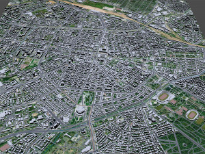 Sofia Downtown city Bulgaria 8km 3D Model