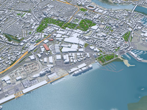 Southampton City Center Downtown England 8km 3D Model