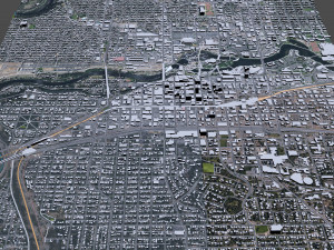 Spokane downtown city Washington USA 6km 3D Model