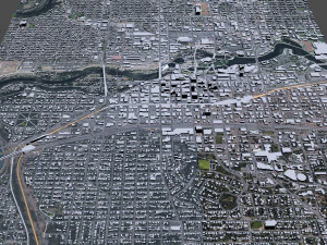 Spokane downtown city Washington USA 6km 3D Model