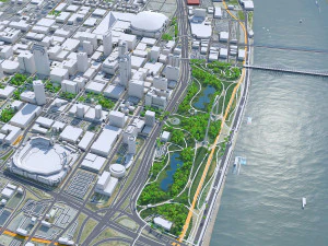 St Louis downtown city Missouri USA 8km 3D Model