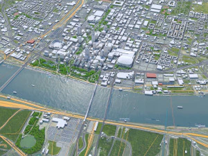 St Louis downtown city Missouri USA 8km 3D Model