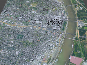 St Louis downtown city Missouri USA 8km Modello 3D