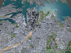 Sydney Downtown city Australia 8km 3Dモデル