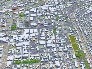 Syracuse downtown New York USA 5km 3D मॉडल