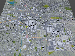 Syracuse downtown New York USA 5km 3D मॉडल