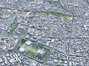 Taipei downtown city Taiwan 8km 3D Model