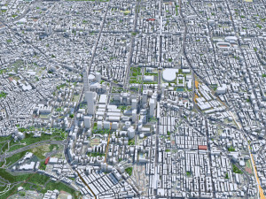 Taipei downtown city Taiwan 8km 3D Model