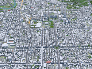 Taipei downtown city Taiwan 8km 3D Model