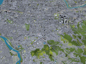Taipei downtown city Taiwan 8km 3D Model