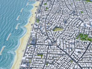 Tel Aviv downtown city Israel 6km Modello 3D