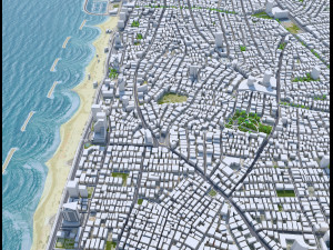 Tel Aviv downtown city Israel 6km Modello 3D
