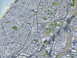 Tel Aviv downtown city Israel 6km Modello 3D