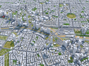 Tel Aviv downtown city Israel 6km Modello 3D