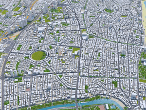 Tel Aviv downtown city Israel 6km Modello 3D