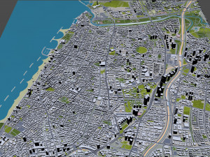 Tel Aviv downtown city Israel 6km Modello 3D