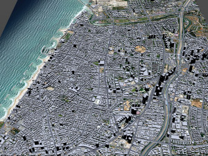Tel Aviv downtown city Israel 6km Modello 3D