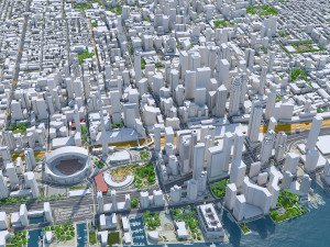 Toronto downtown city Canada 9km 3D Model