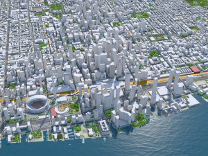 Toronto downtown city Canada 9km Model 3D
