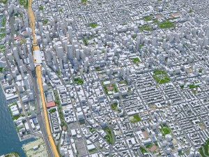 Toronto downtown city Canada 9km 3D Model