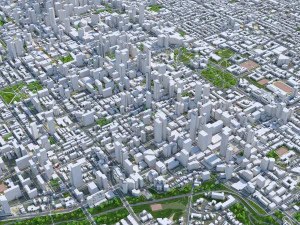 Toronto downtown city Canada 9km 3D Model