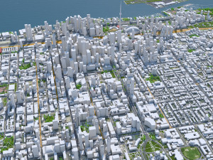 Toronto downtown city Canada 9km Model 3D