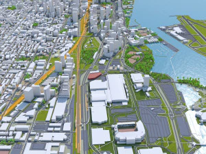 Toronto downtown city Canada 9km 3D Model