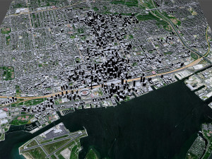 Toronto downtown city Canada 9km Model 3D