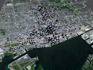 Toronto downtown city Canada 9km 3D Model
