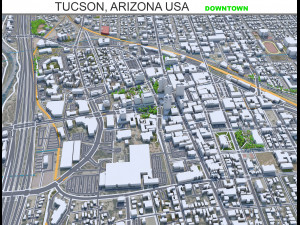 Tucson downtown Arizona USA 6km 3Dモデル