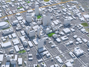 Tulsa downtown city Oklahoma 6km 3D Model