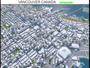 Vancouver downtown city Canada 6km 3D Модель