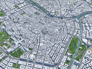Vienna downtown city Austria 8km 3D Model