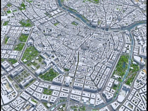Vienna downtown city Austria 8km 3D मॉडल