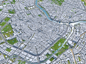 Vienna downtown city Austria 8km 3D मॉडल