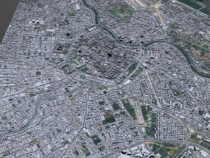 Vienna downtown city Austria 8km 3D मॉडल