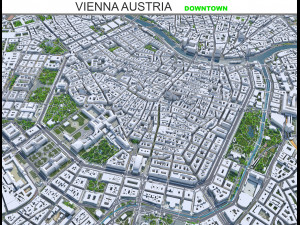 Vienna downtown city Austria 8km Modelo 3D