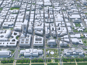 Washington DC downtown city USA 20km 3D Model