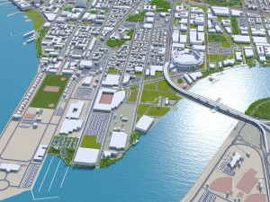 Washington DC downtown city USA 20km 3D Model