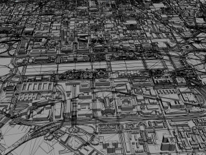 Washington DC downtown city USA 20km 3D Model