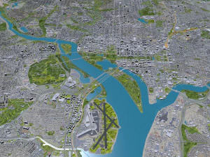 Washington DC downtown city USA 20km 3D Model