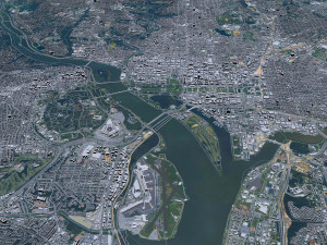 Washington DC downtown city USA 20km 3D Model