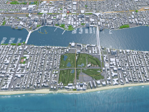 West Palm Beach Downtown city Florida USA 6km 3D Model